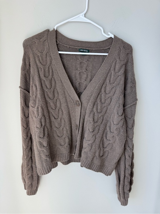 wild fable Sweaters - Wild Fable Taupe/Brown Cable Knit Cardigan